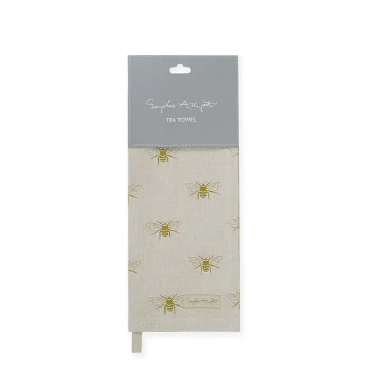 Bees Linen Tea Towel image 1
