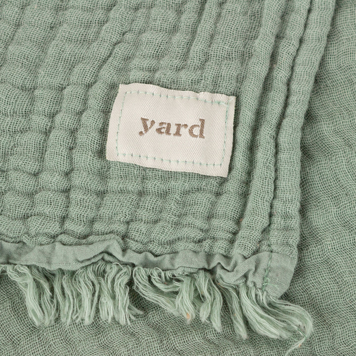 Lark Muslin Cotton Throw Eucalyptus image 2