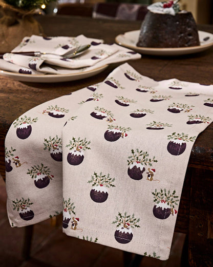 Christmas Puddings Napkins (Set of 4)