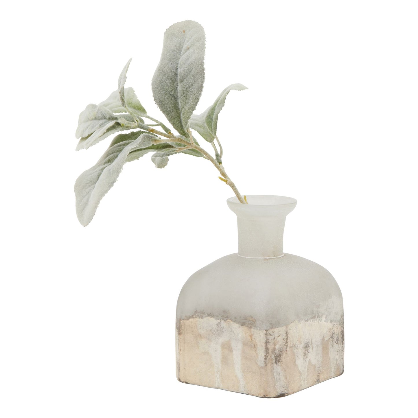 Small Burnished Dipped and Aged Brass Candle Holder Vase