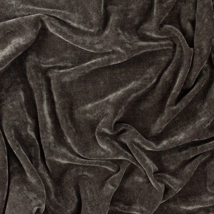 Heavy Chenille Velvet Throw Charcoal