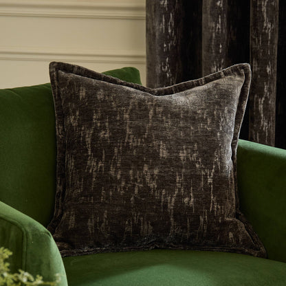 Aurelio Chenille Jacquard Cushion Charcoal