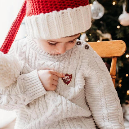 Nice List Badge Enamel Pin