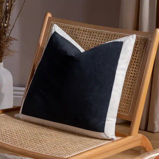 Auden Linen Velvet Cushion Flint Grey image 1