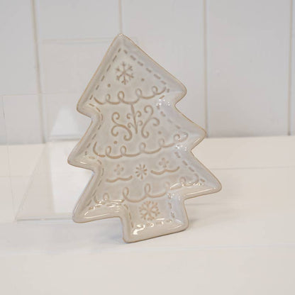 Ceramic Natural Christmas Tree Plate