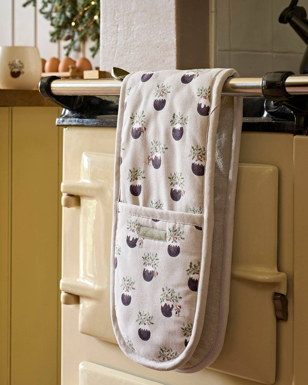 Chistmas Puddings Double Oven Glove