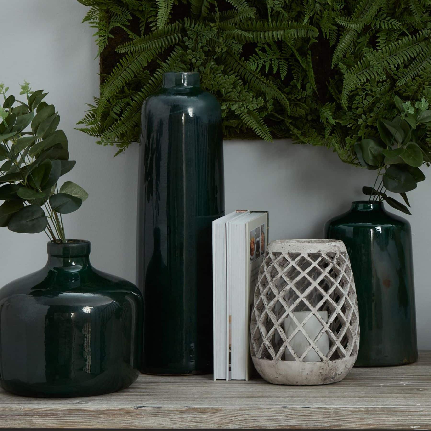 Large Conical Ceramic Lattice Hurricane Lantern image 2