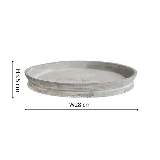 Padstow White Wash Wooden Candle Tray image 2