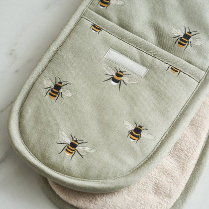 Bees Double Oven Glove