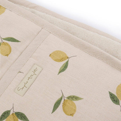 Lemons Linen Double Oven Glove