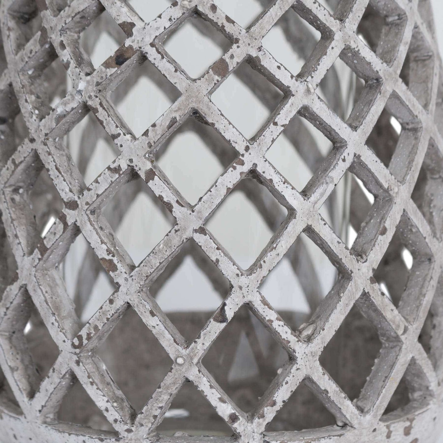 Large Conical Ceramic Lattice Hurricane Lantern image 1