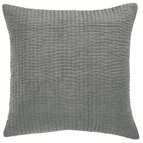 Haze Embroidered Feather Cushion Steel image 0