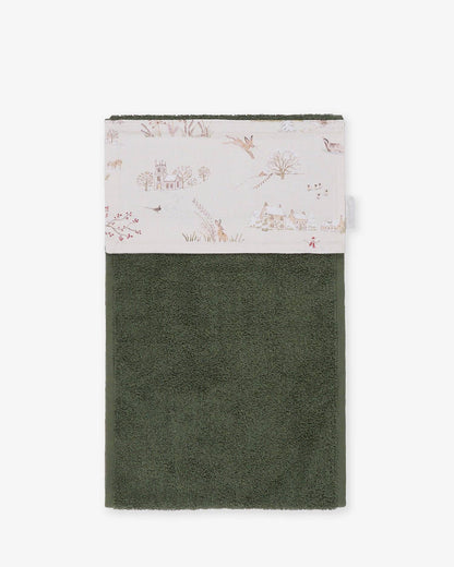 Snowy Village Roller Hand Towel