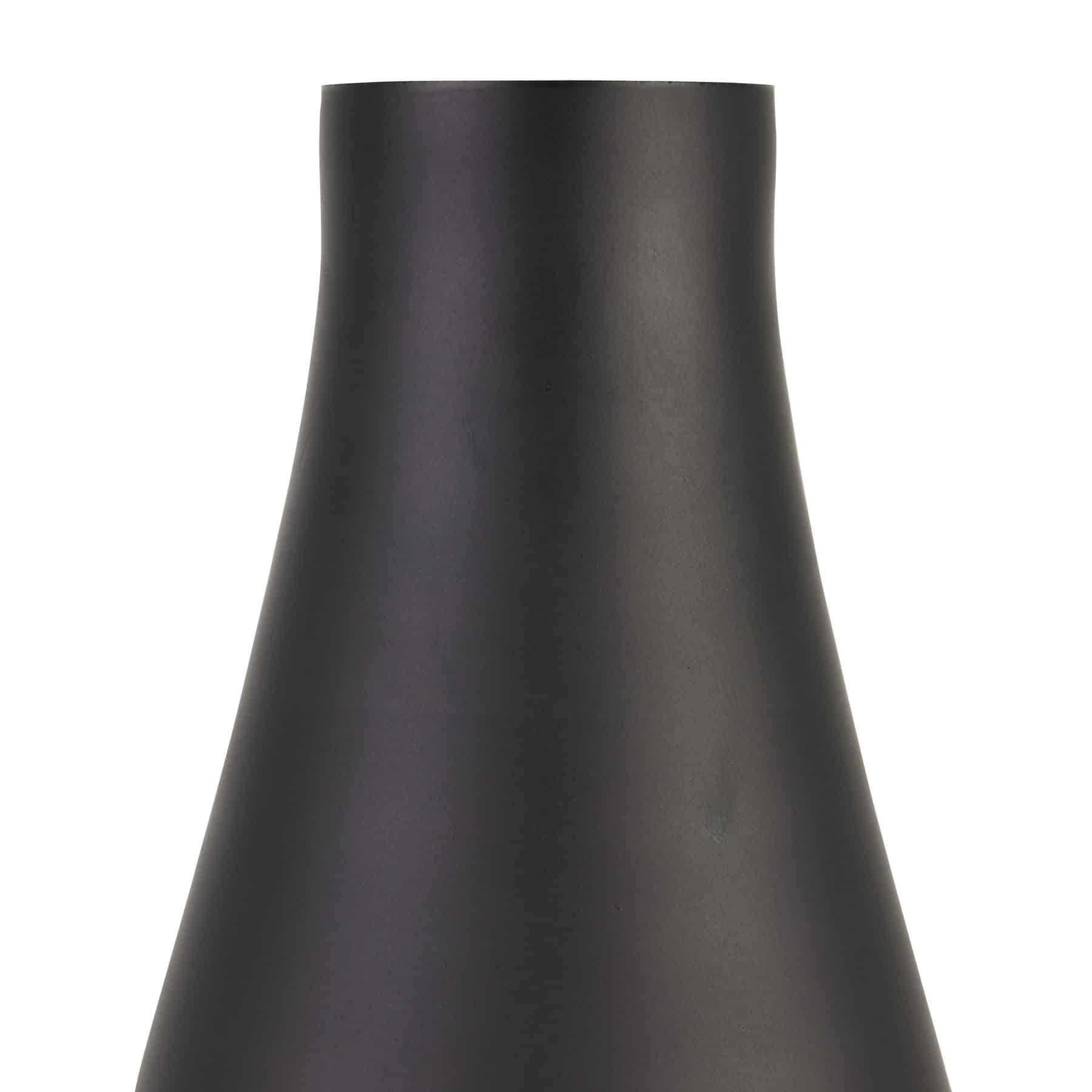 Black Tapered Tall Glass Vase image 2