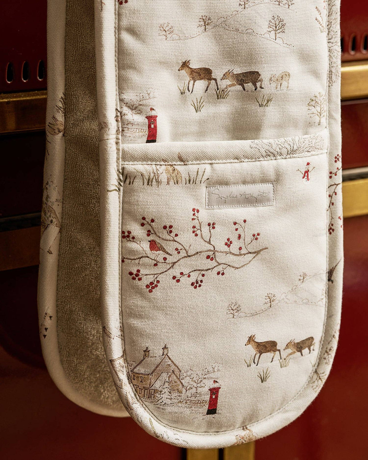 Snowy Village Double Oven Glove