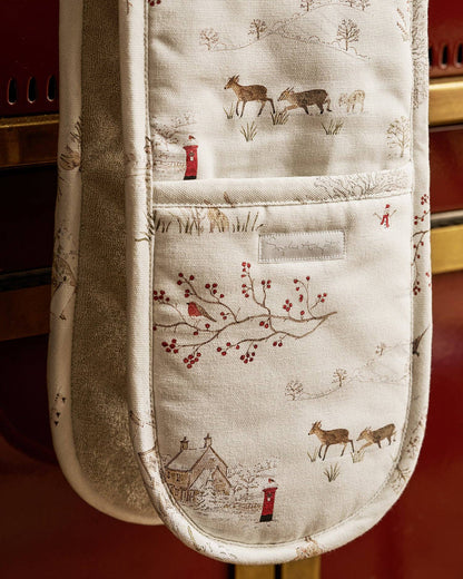 Snowy Village Double Oven Glove
