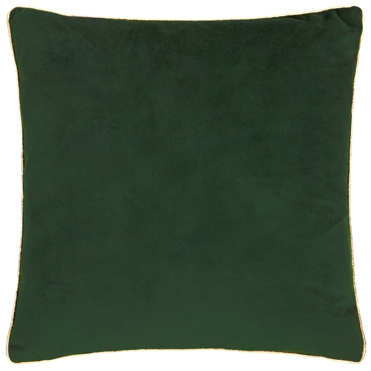 Merry Christmas Velvet Cushion Ecru/Dark Green