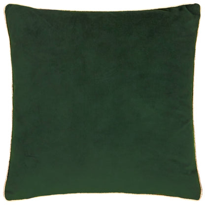 Merry Christmas Velvet Cushion Ecru/Dark Green