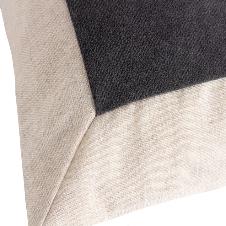 Auden Linen Velvet Cushion Flint Grey image 3
