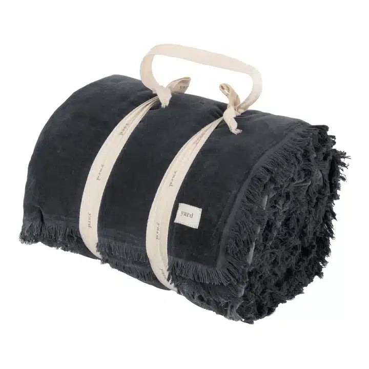 Jaye Cotton Velvet Filled Bedspread Slate image 0