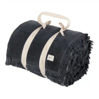 Jaye Cotton Velvet Filled Bedspread Slate image 0