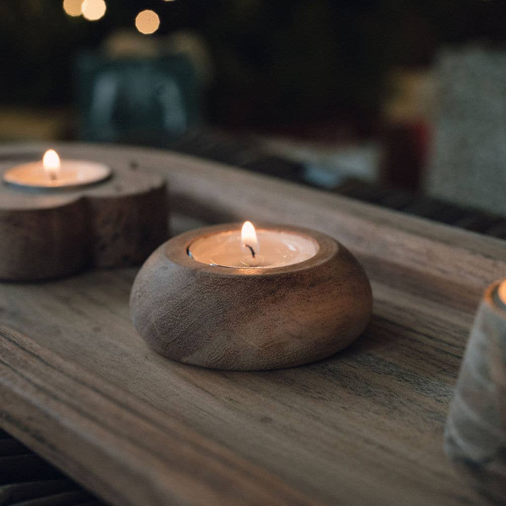 Narbonne, Small Wooden Tea Light Holder