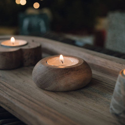 Narbonne, Small Wooden Tea Light Holder