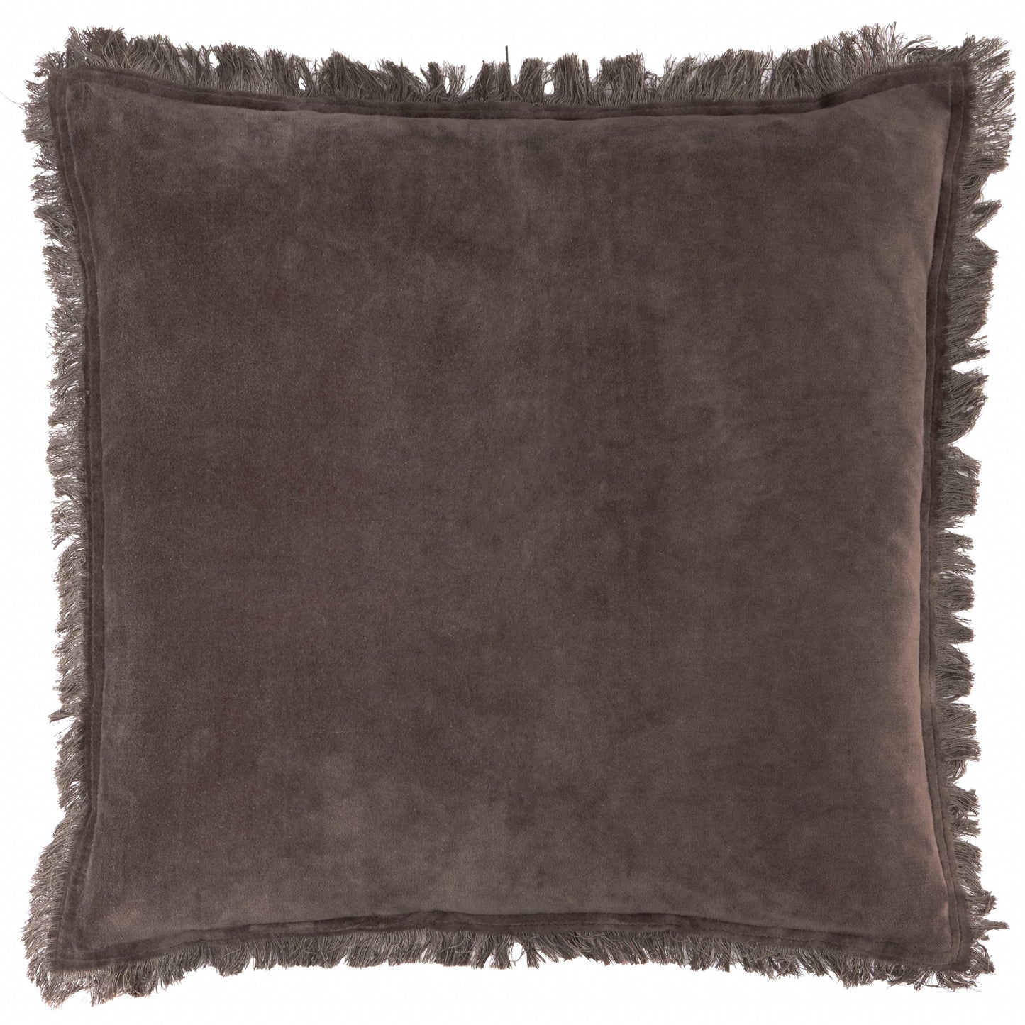 Jaye Cotton Velvet Cushion Bitter Chocolate