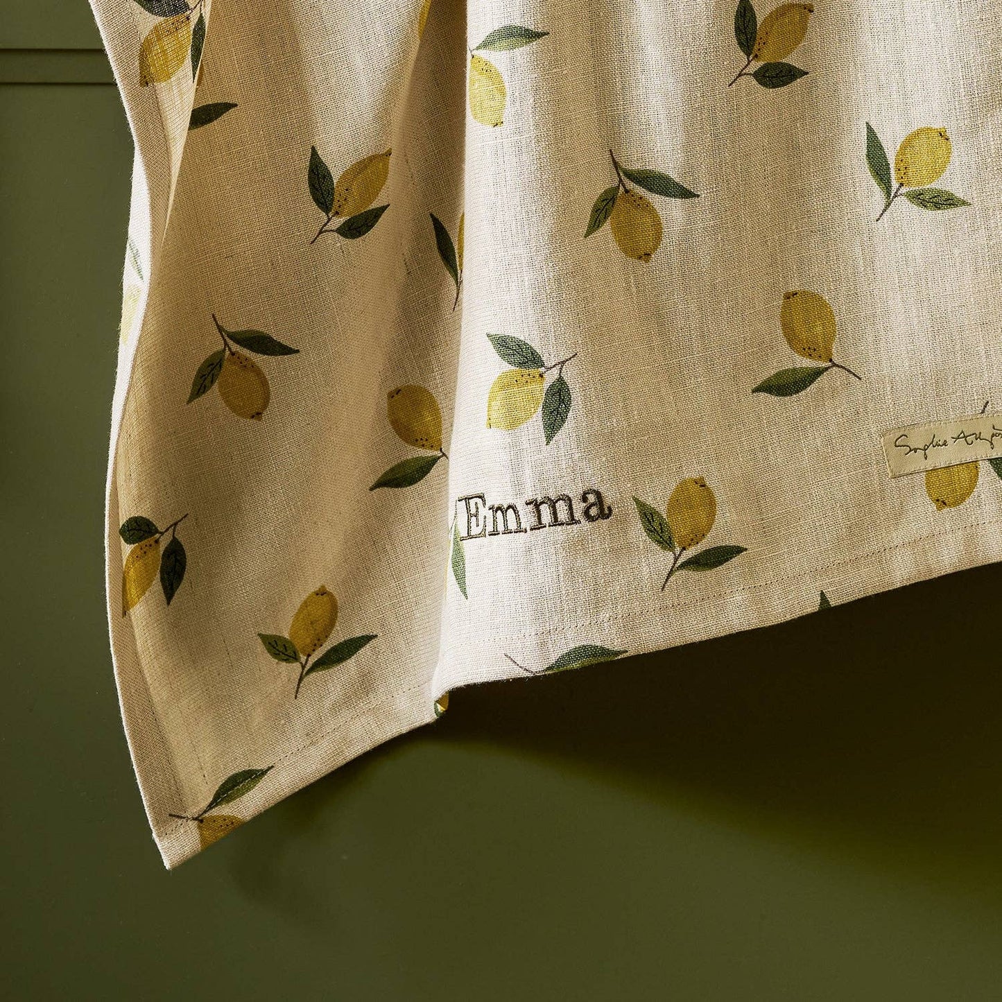 Lemons Linen Tea Towel