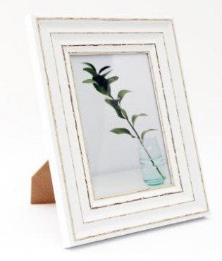 Distressed White Picture Frame 5x7