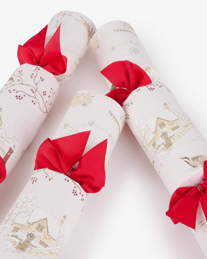 Snowy Village Christmas Crackers (Set of 6)