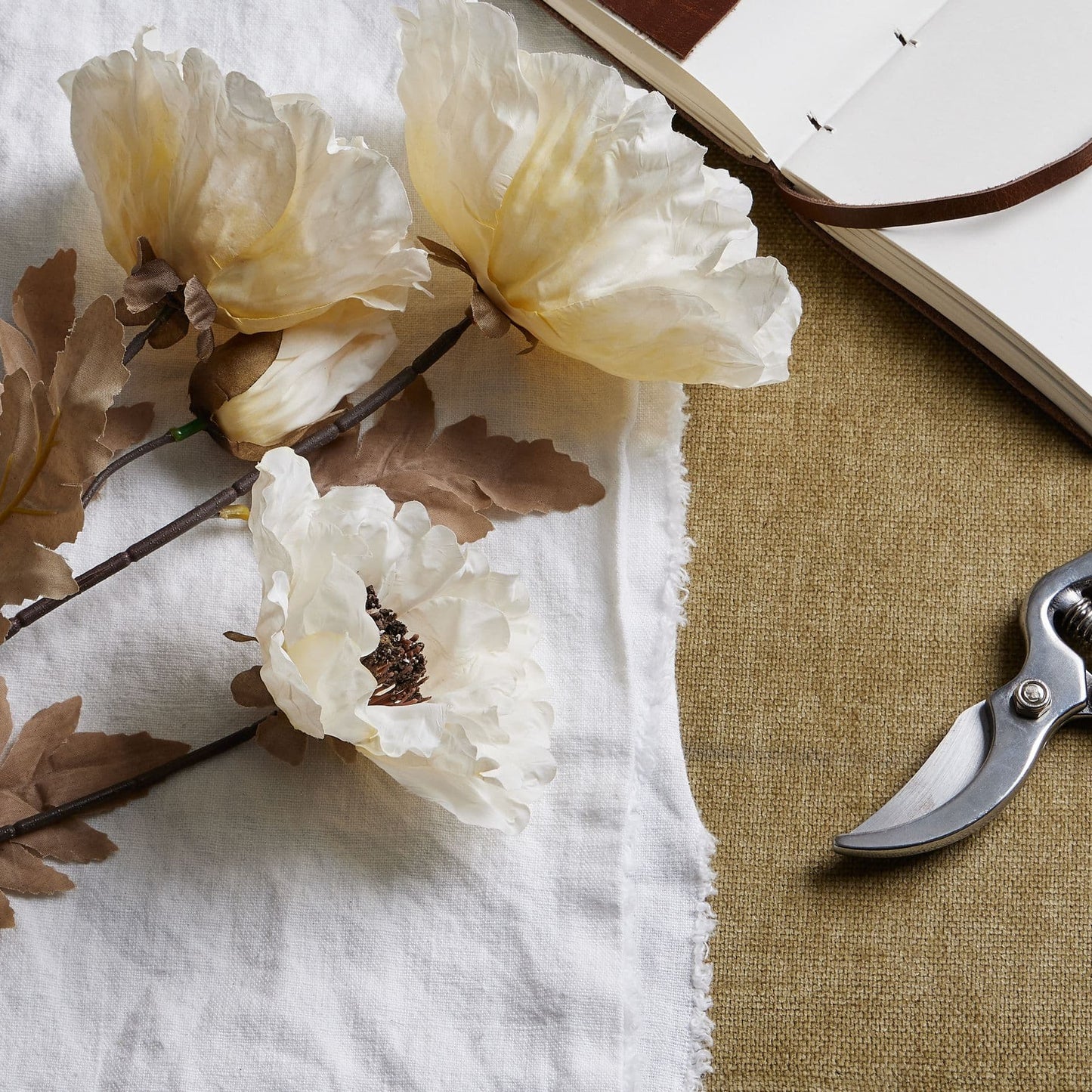 Large White Poppy Stem image 2