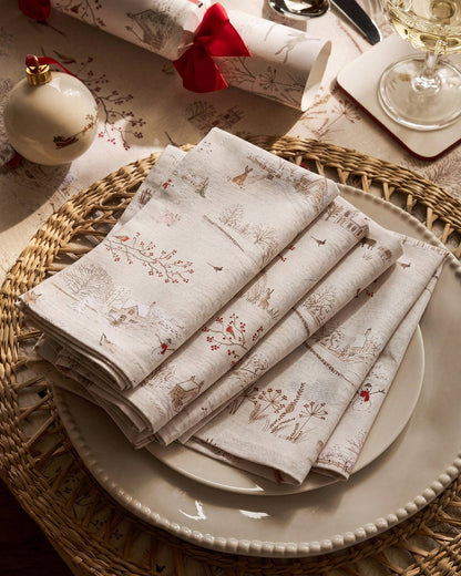 Snowy Village Napkins (Set of 4)