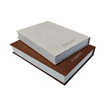 Aitla Cream & Rust Decorative Book Boxes - Set of 2