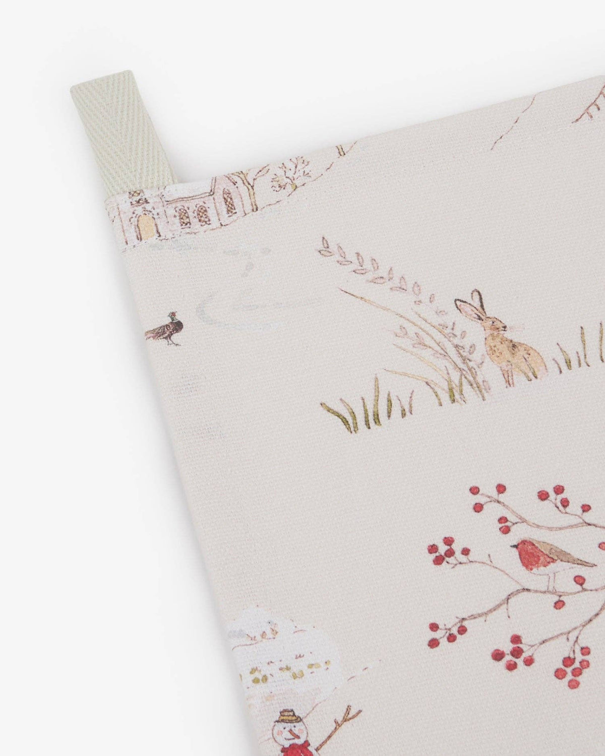 Snowy Village Tea Towel