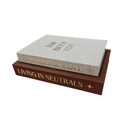 Aitla Cream & Rust Decorative Book Boxes - Set of 2