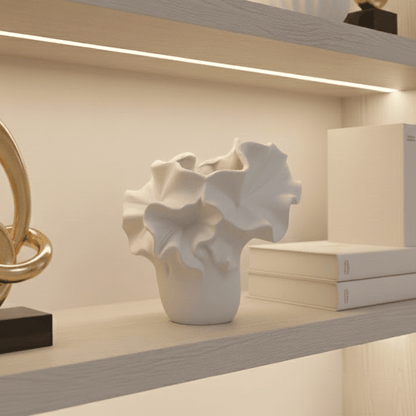 Opaline White Abstract Decorative Vase