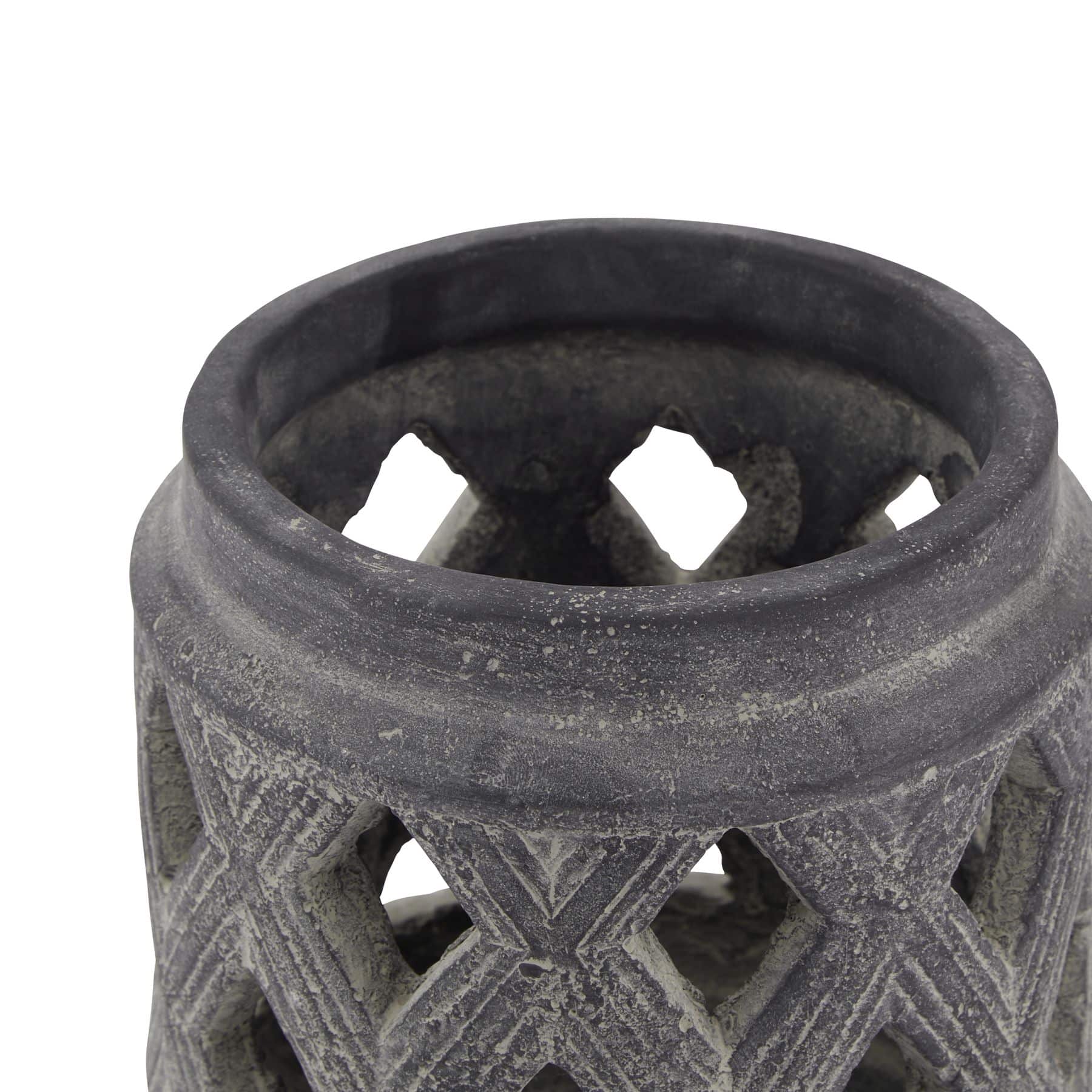 Amalfi Grey Lattice Lantern image 1