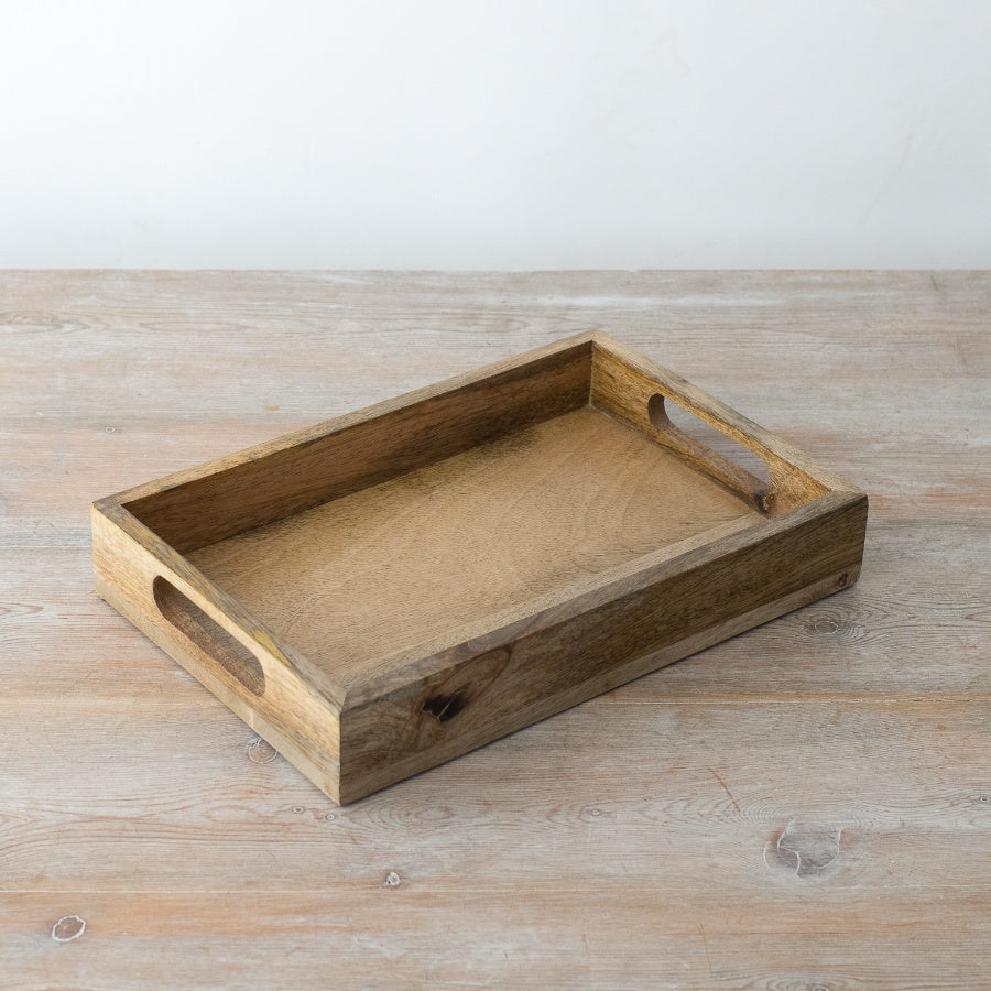 Wooden Serving Tray with Handles