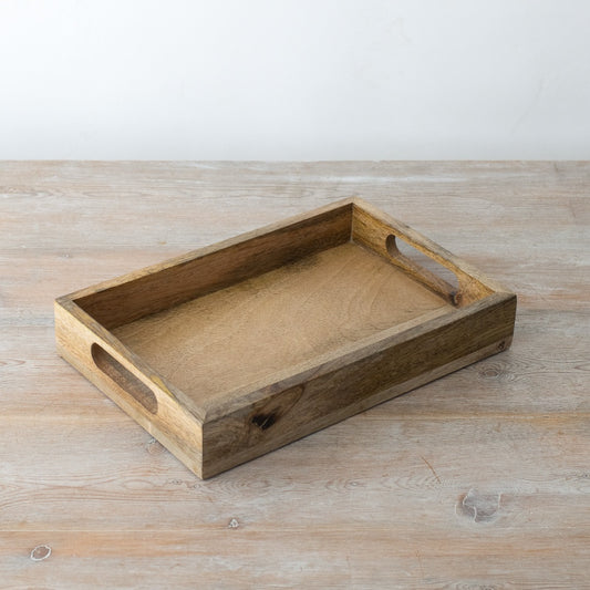 Wooden Serving Tray with Handles