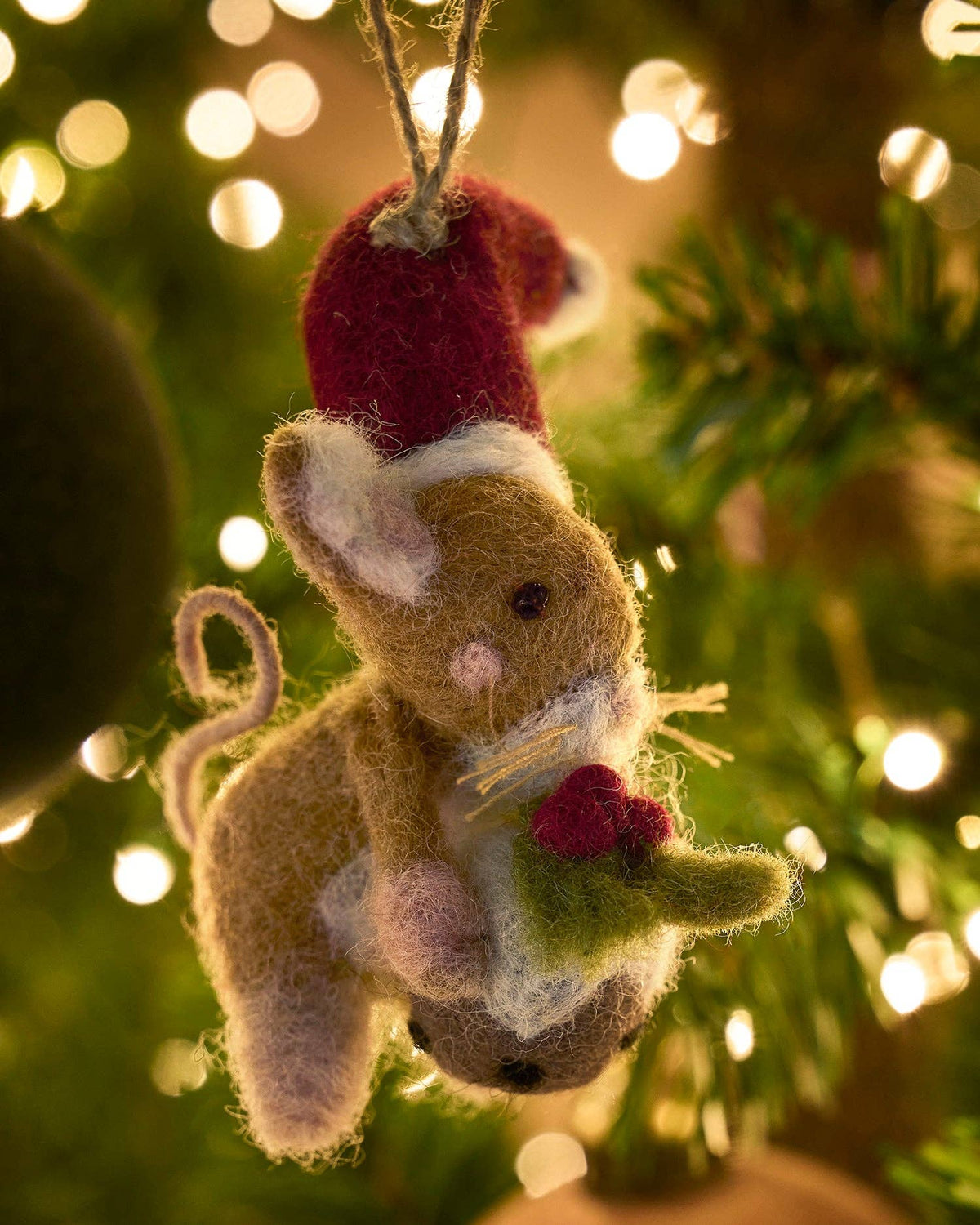 Monty Mouse Christmas Felt Bauble