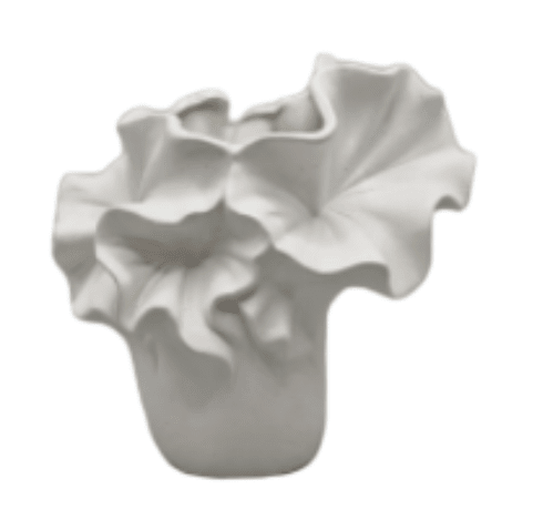 Opaline White Abstract Decorative Vase