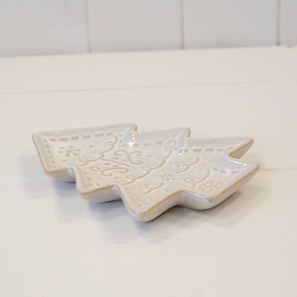 Ceramic Natural Christmas Tree Plate
