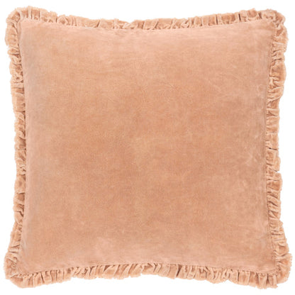 Bertie Washed Cotton Velvet Cushion Cashew image 0