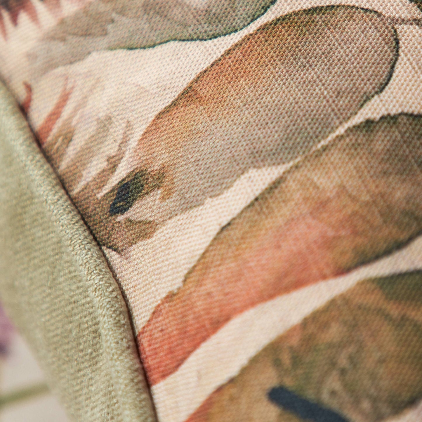 Elowen Printed Piped Cushion Mulberry
