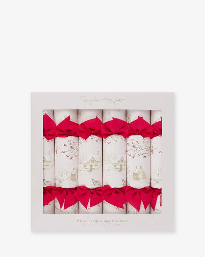 Snowy Village Christmas Crackers (Set of 6)