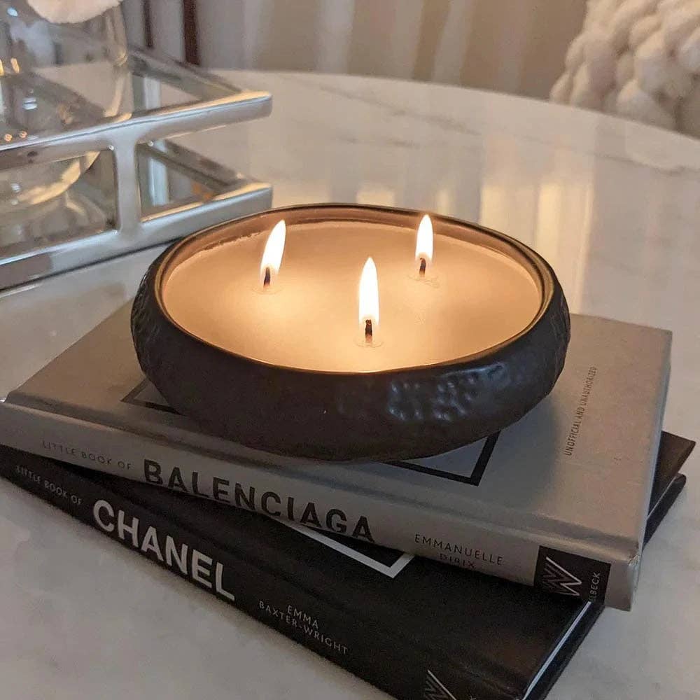 Aeolian 3 Wick Black Scented Candle