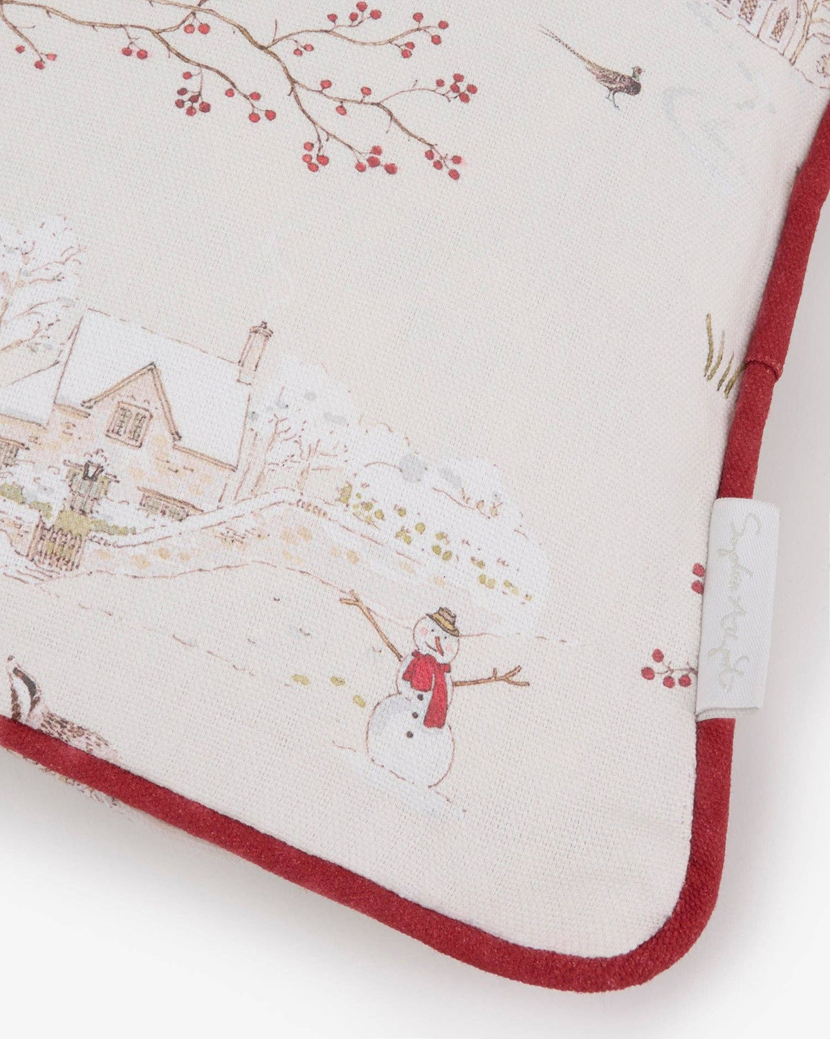 Snowy Village Rectangular Cushion - Small