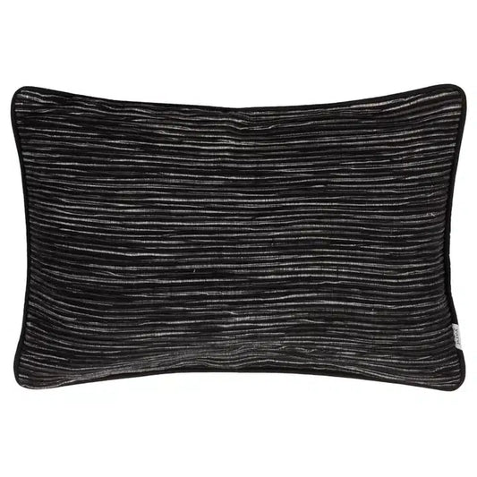 Cove Ribbed Cushion Black image 0