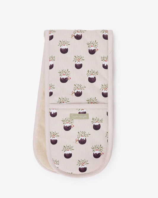 Chistmas Puddings Double Oven Glove